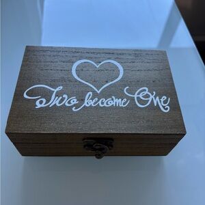 Wooden Ring Box with Heart Design